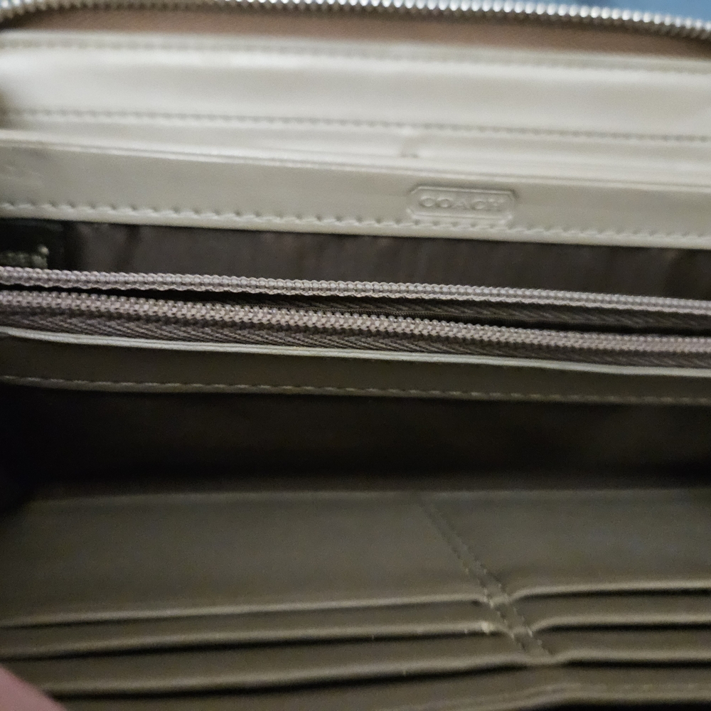 Coach Beige and Brown Signature Satchel and Wallet - Picture 3 of 6